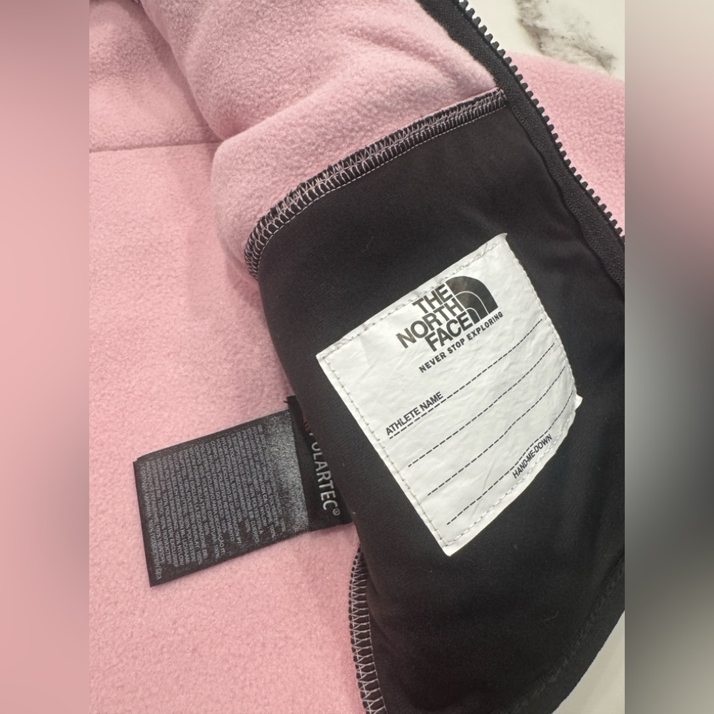 The North Face Toddler Denali Fleece Jacket Pink & Black Polartec 2T - Picture 8 of 9